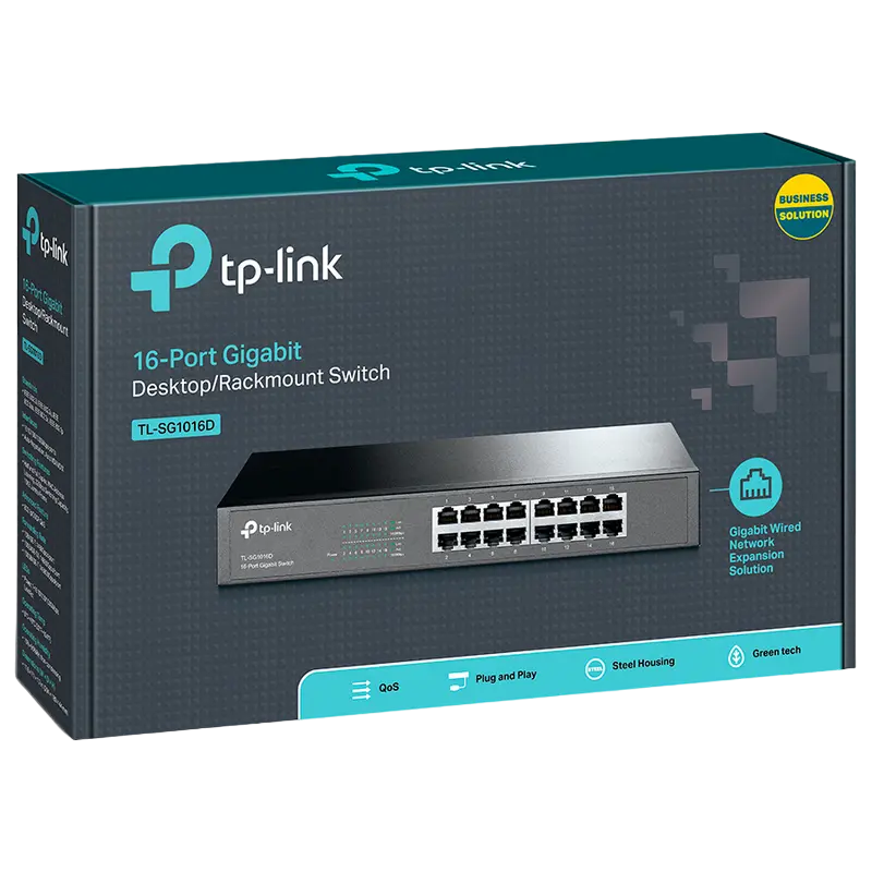 Сетевой коммутатор TP-LINK TL-SG1016D Черный