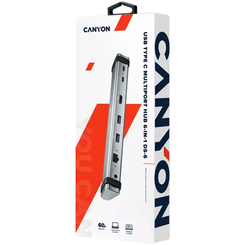 USB-концентратор Canyon DS-6 Серый