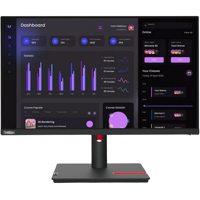 Монитор Lenovo ThinkVision T27i-32 Чёрный