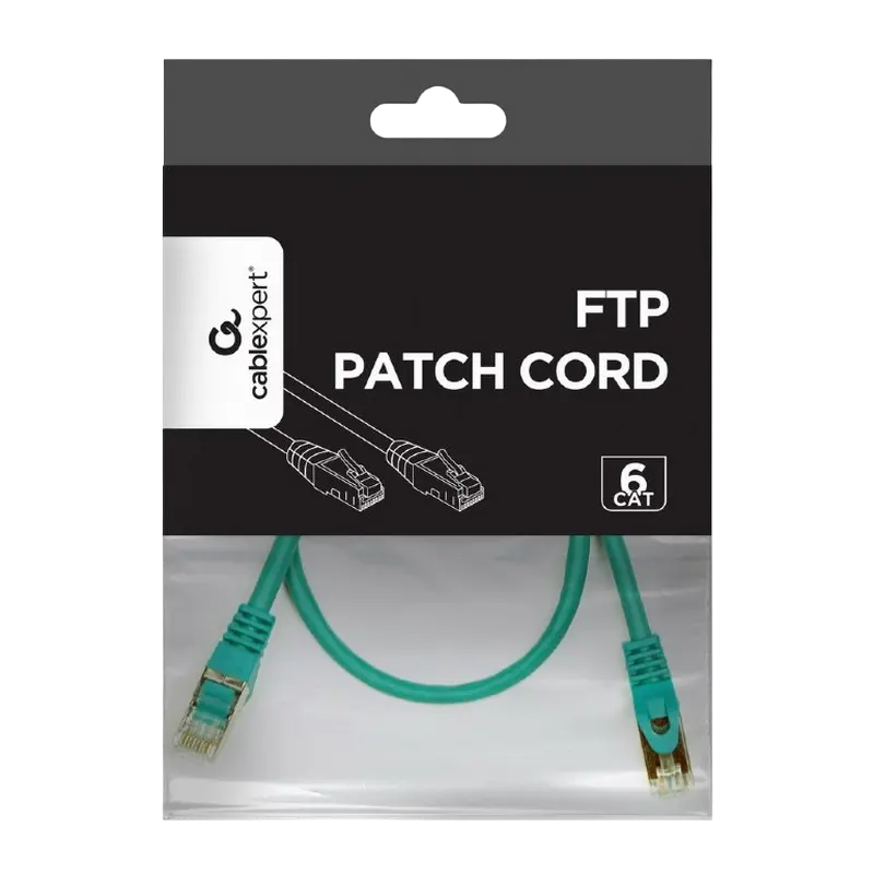 Patch cord Cablexpert PP6-0.5M/G Verde