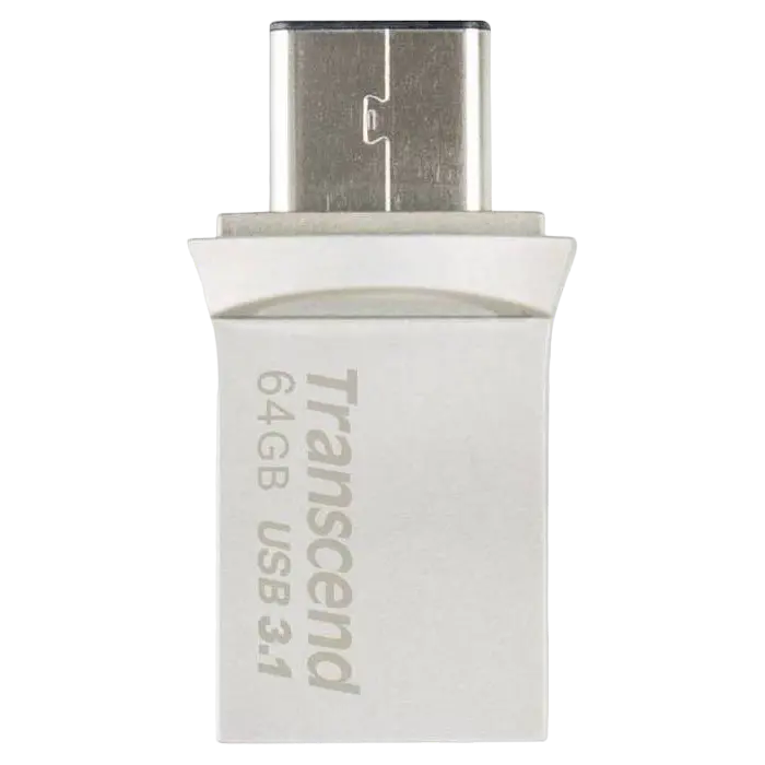 USB Flash накопитель Transcend JetFlash 890 64ГБ Серебристый