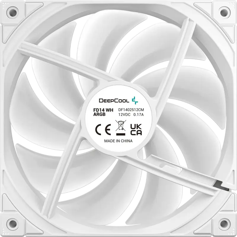 Вентилятор для ПК Deepcool FD14 ARGB 140 мм Белый