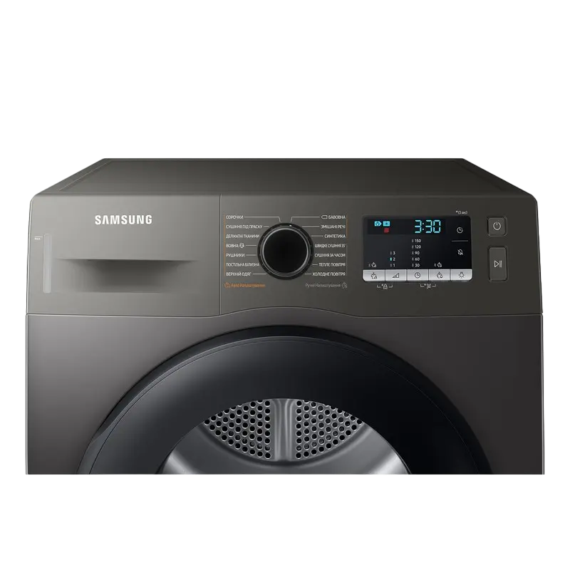 Сушильная машина Samsung DV90TA040AX/UA Нержавеющая сталь