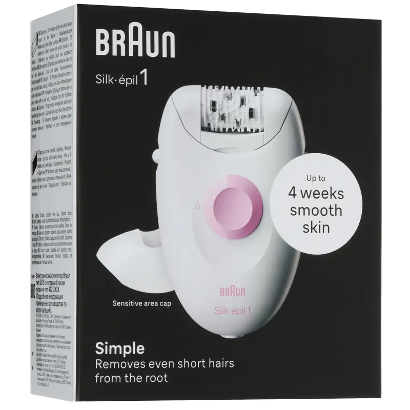 Эпилятор Braun Silk-epil 1 SE 1-010 Белый | Розовый
