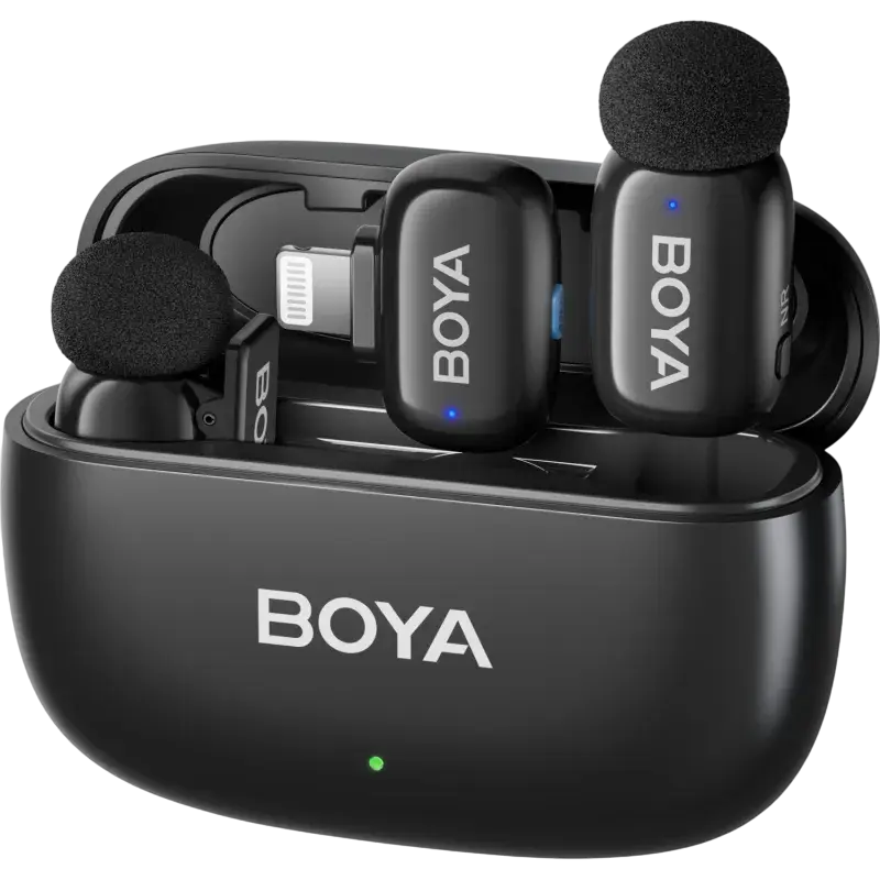 Портативный записывающий микрофон Boya Mini-15 Беспроводной Черный