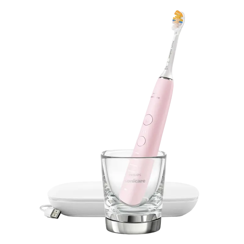 Электрическая звуковая зубная щетка Для взрослых Philips Sonicare DiamondClean 9000 Розовый