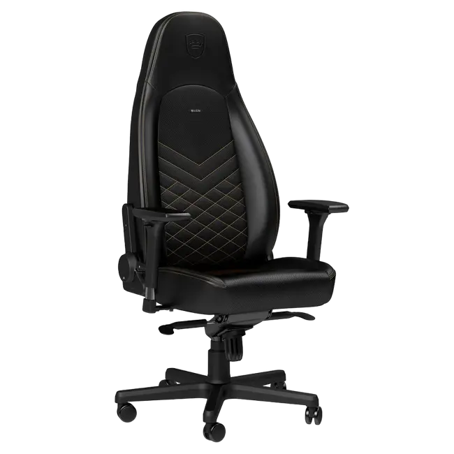 Scaun Gaming Noblechairs Icon PU Piele Negru/Auriu