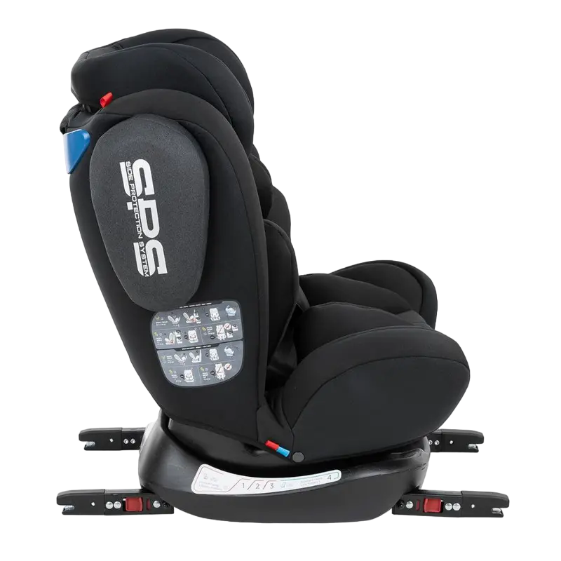 Детское автокресло Kikka Boo 4 Fix DOUBLE ISOFIX Черный