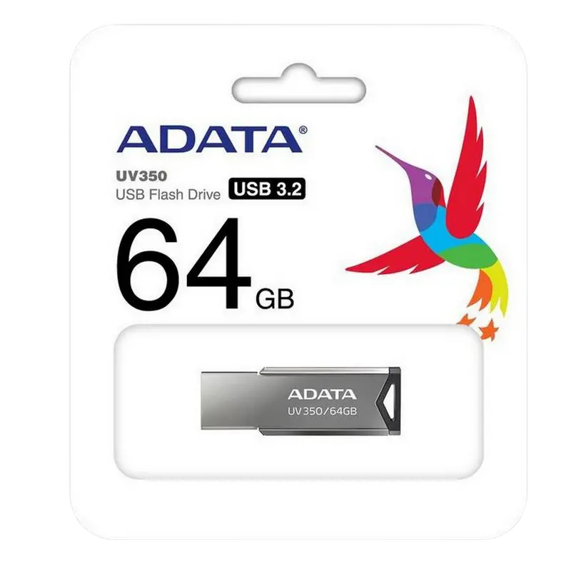 USB Flash накопитель ADATA UV350 64ГБ Серебристый