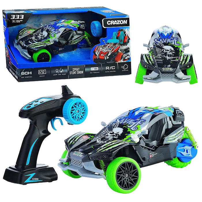 Jucărie cu telecomandă Crazon Tricycle Verde