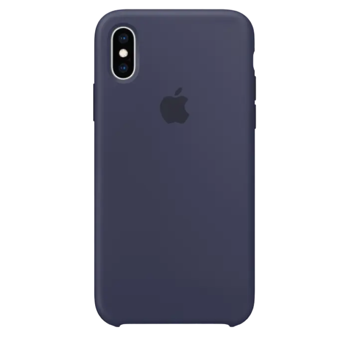 Чехол Apple iPhone XS Silicone Case Силиконовый Чехол Темно-синий