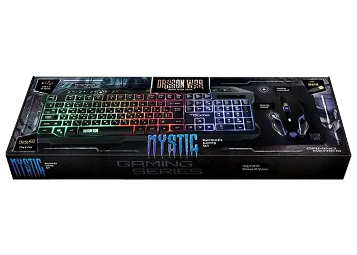 Клавиатура, мышь и коврик для мыши QUMO Mystic Мембрана Черный