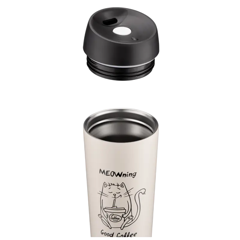 Термокружка Ardesto Coffee Time Meowning Бежевый