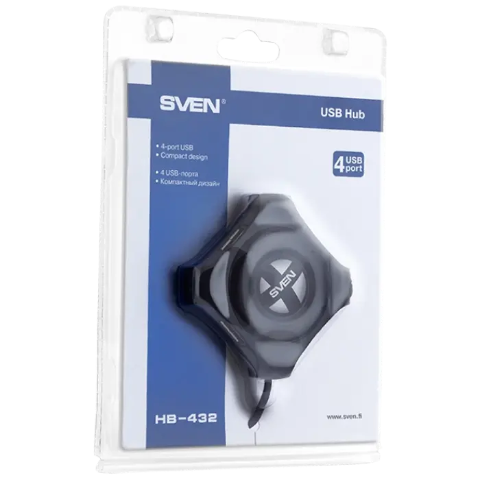 Adaptor Hub SVEN HB-432 Negru