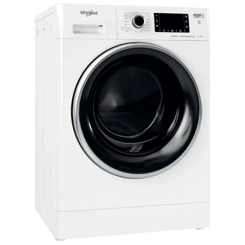 Mașină de spălat cu uscător Whirlpool FWDD 1171582 WBCV Alb