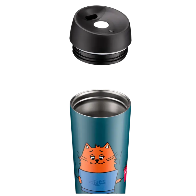 Термокружка Ardesto Coffee Time Red Cat Синий