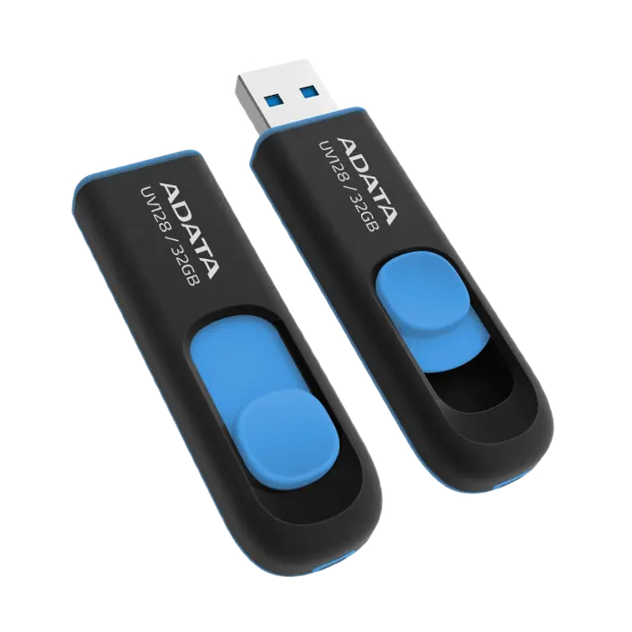 USB Flash накопитель ADATA UV128 32ГБ Черный/Синий