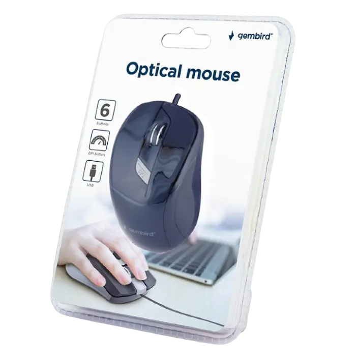Мышь Gembird MUS-6B-01 Проводное Чёрный