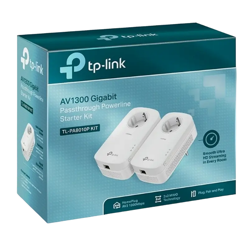 Powerline Adapter TP-LINK AV1300 Gigabit Passthrough Alb