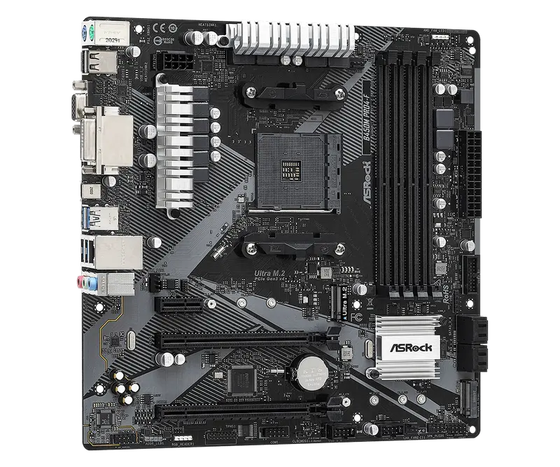 Материнская плата ASRock B450M PRO4-F R2.0 AM4 Micro-ATX