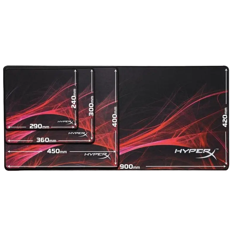 Игровой коврик для мыши HyperX FURY S Pro Speed Edition Чёрный/Красный