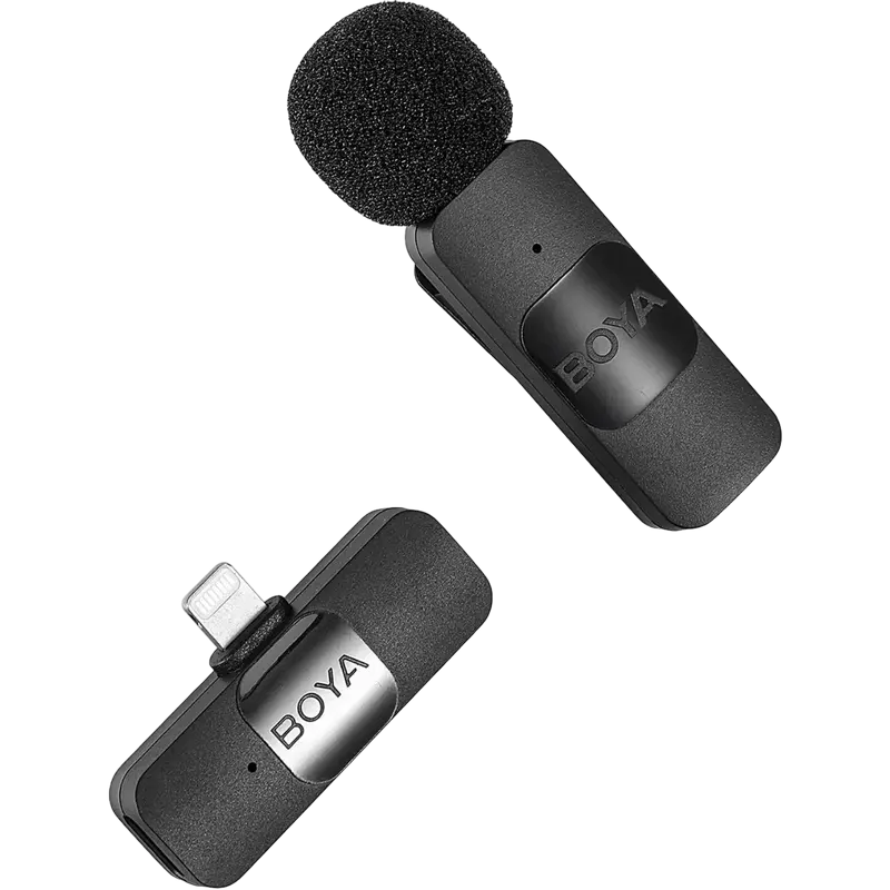 Портативный записывающий микрофон Boya BY-V1 Беспроводной Черный