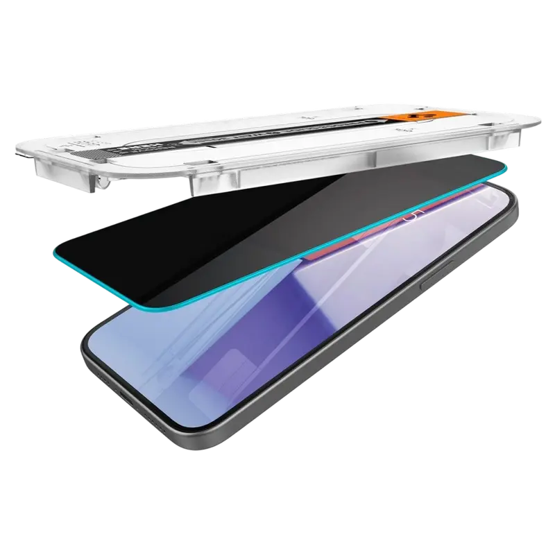 Защитное стекло Spigen Apple iPhone 15 Pro Max Tempered Glass EZ FIT Privacy EZ FIT Tempered Glass Прозрачный