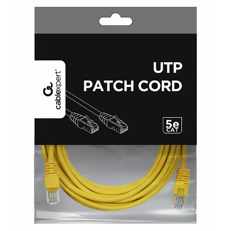 Patch cord Cablexpert PP12-5M/Y Galben
