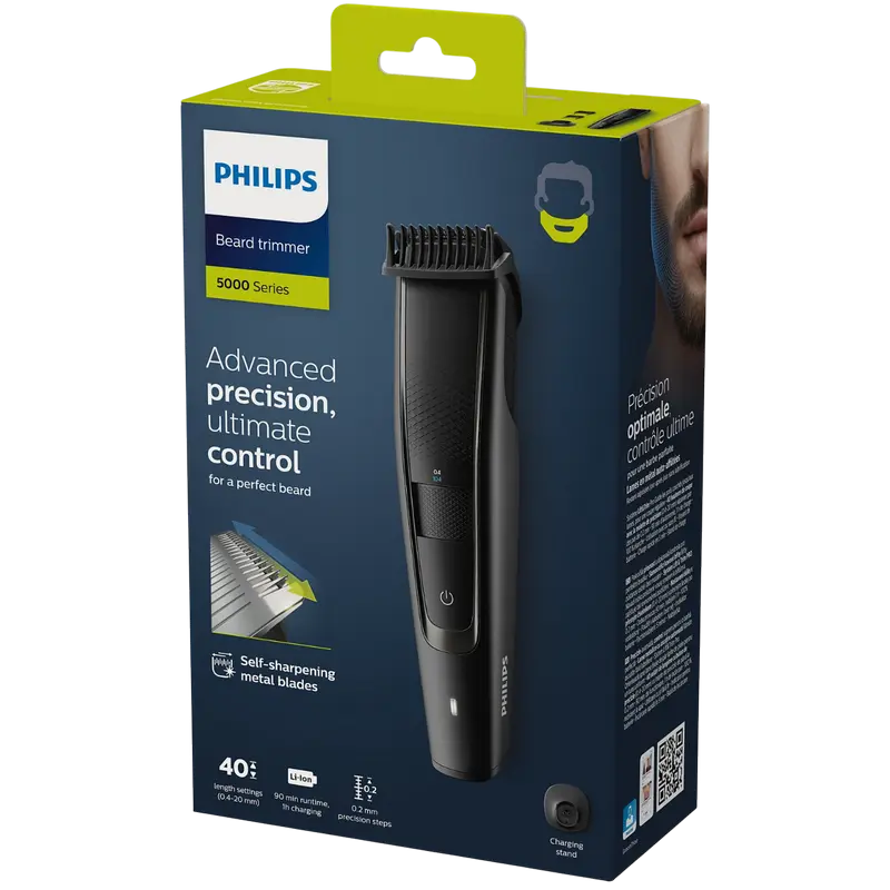 Мужской Триммер Philips Beardtrimmer Series 5000 Чёрный