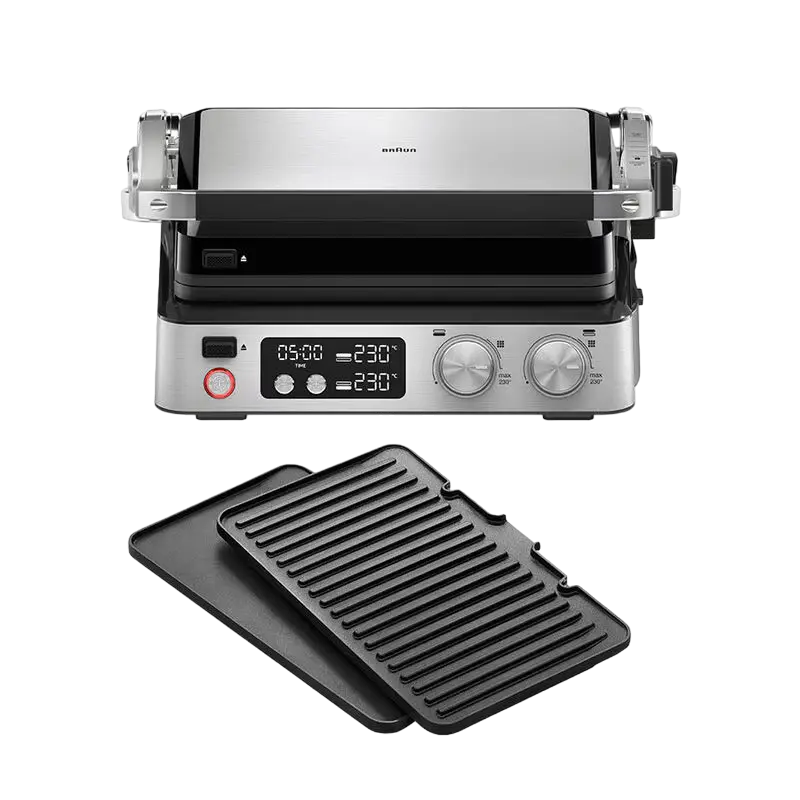 Электрический Гриль Braun MultiGrill 7 Contact Черный | Нержавеющая сталь