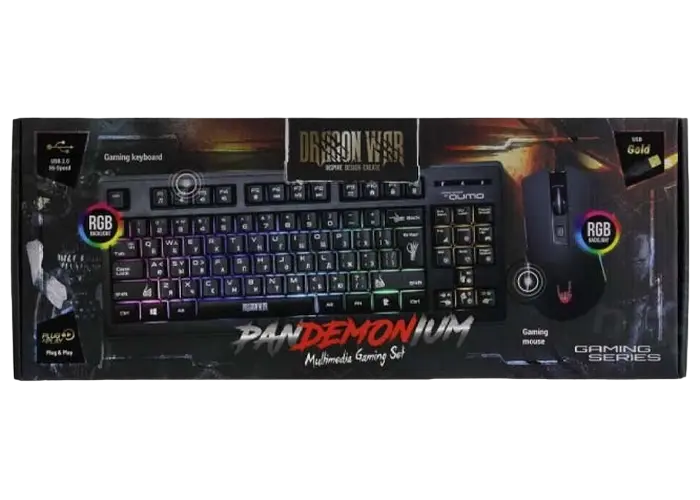 Клавиатура и мышь QUMO Pandemonium Мембрана Черный