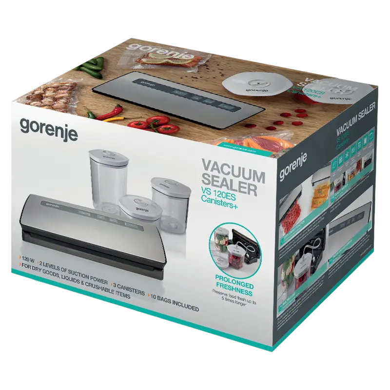 Aparat de vidat Gorenje VS120ES Oțel inoxidabil