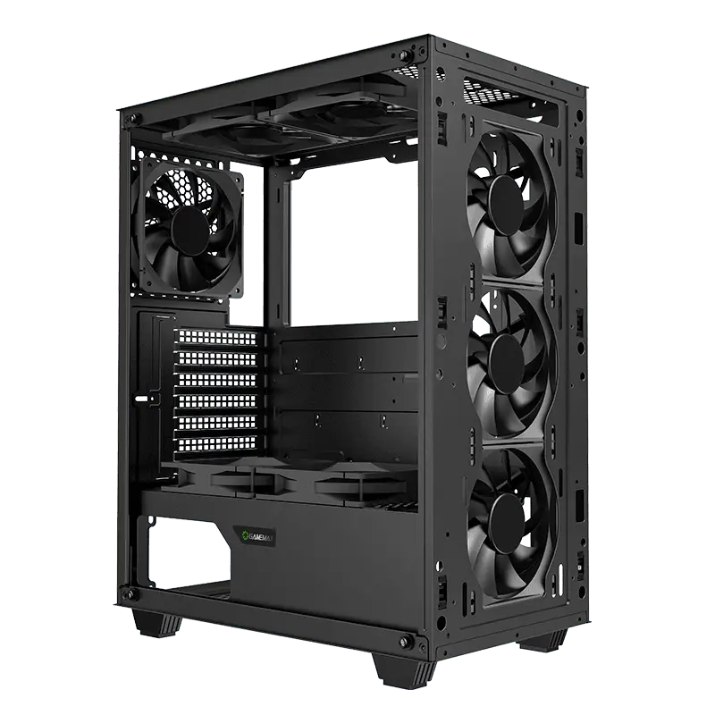 Carcasă PC Gamemax FORTRESS TG Midi-Tower Negru