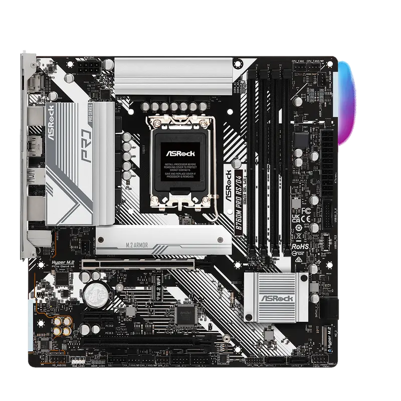 Материнская плата ASRock B760M Pro RS/D4 LGA1700 Micro-ATX