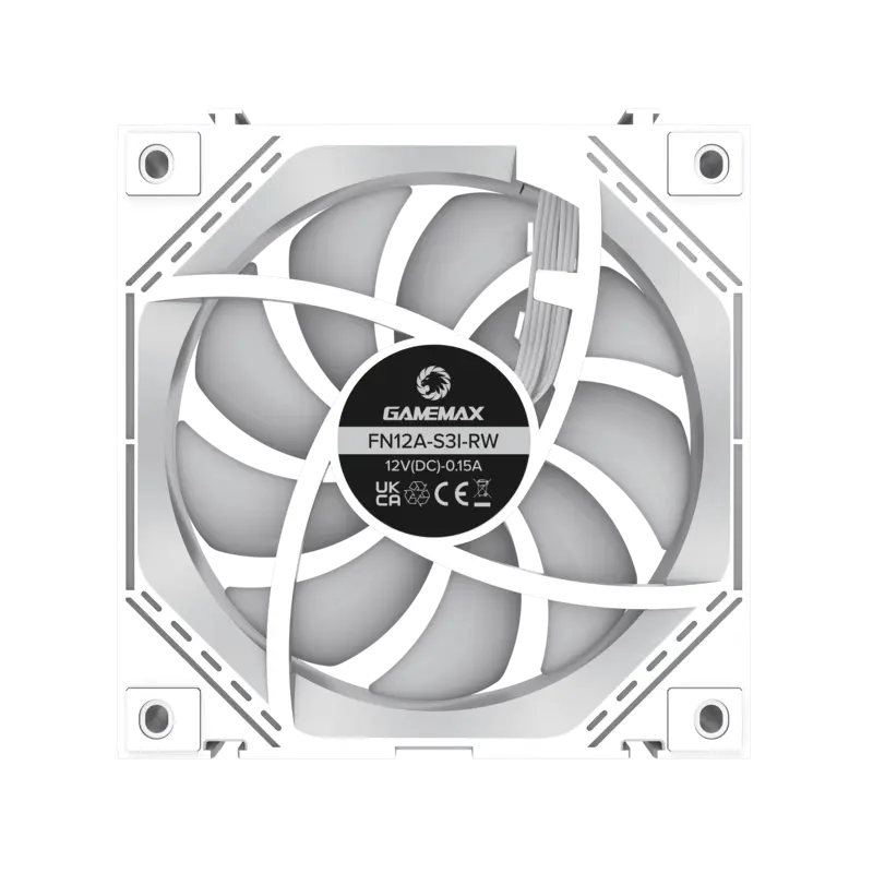 Вентилятор для ПК Gamemax FN12A-S3I 120 мм Белый