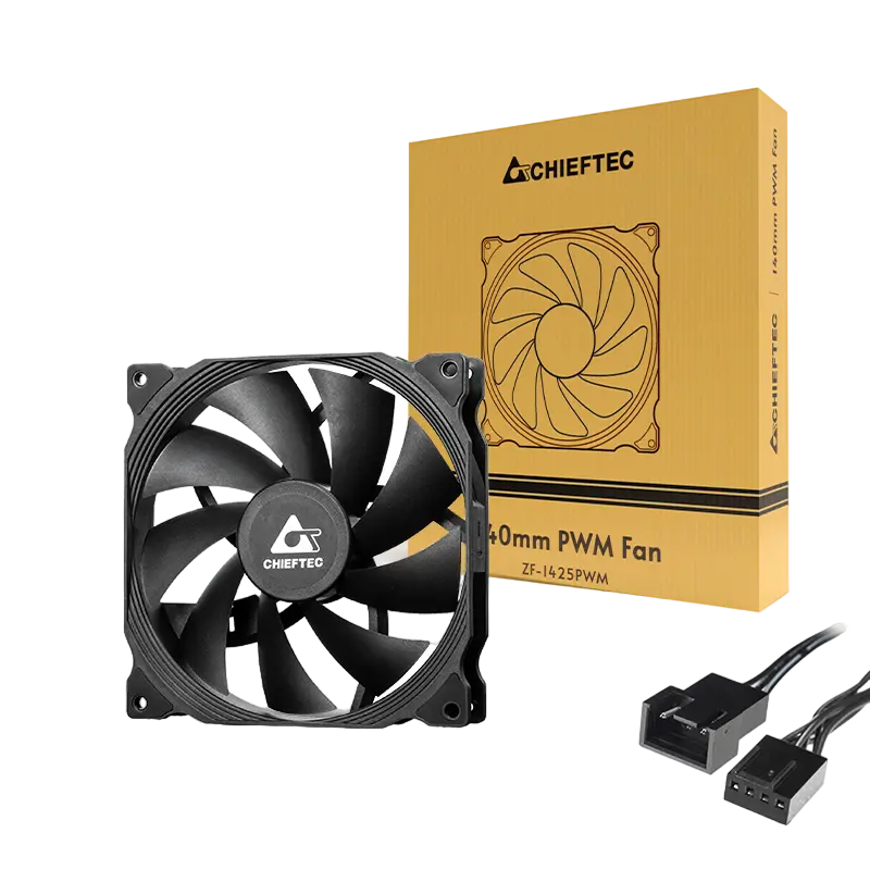 Ventilator PC Chieftec ZF-1425PWM 140 mm Negru