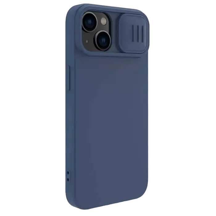 Чехол Nillkin Apple iPhone 15 Plus CamShield Silky Silicone CamShield Silky Темно-синий