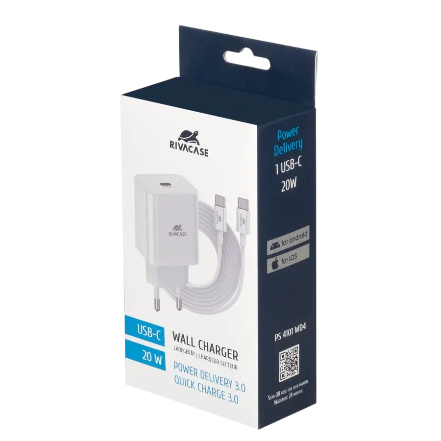 Încărcător Rivacase PS4101 WD4 Alb