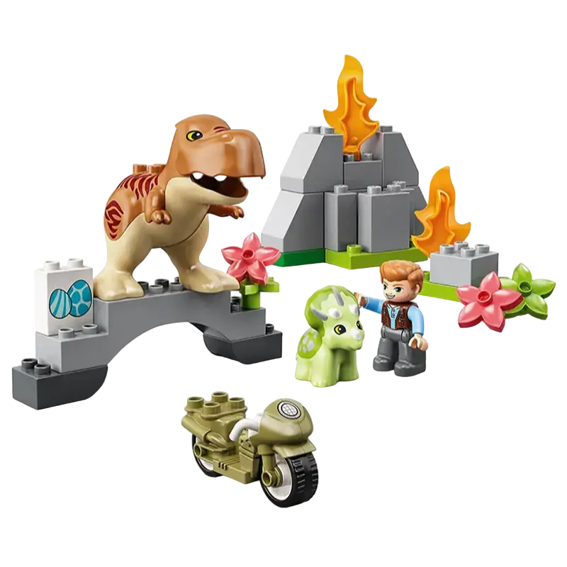 Конструктор LEGO T. rex and TriceratopsDinosaur Breakout Серый