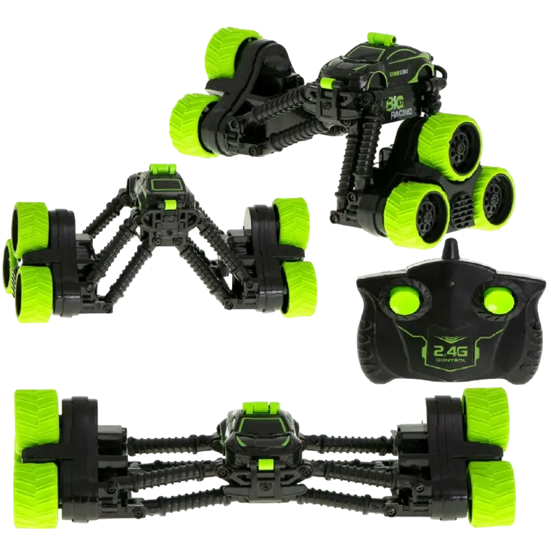 Jucărie cu telecomandă SY Shrink Stunt Car Verde