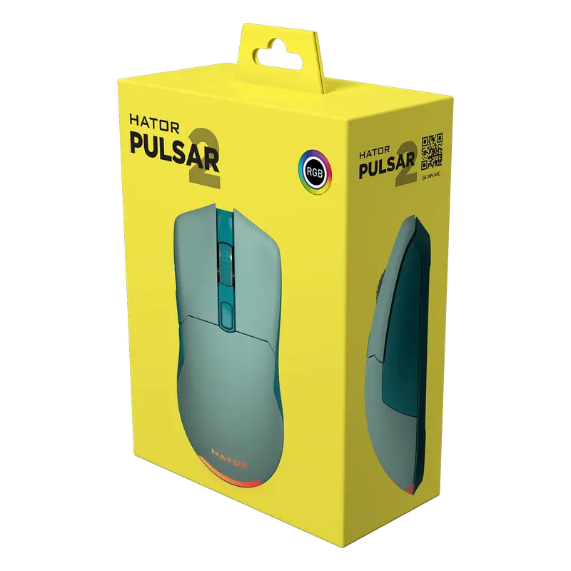 Игровая мышь HATOR Pulsar 2 Проводное Мятный