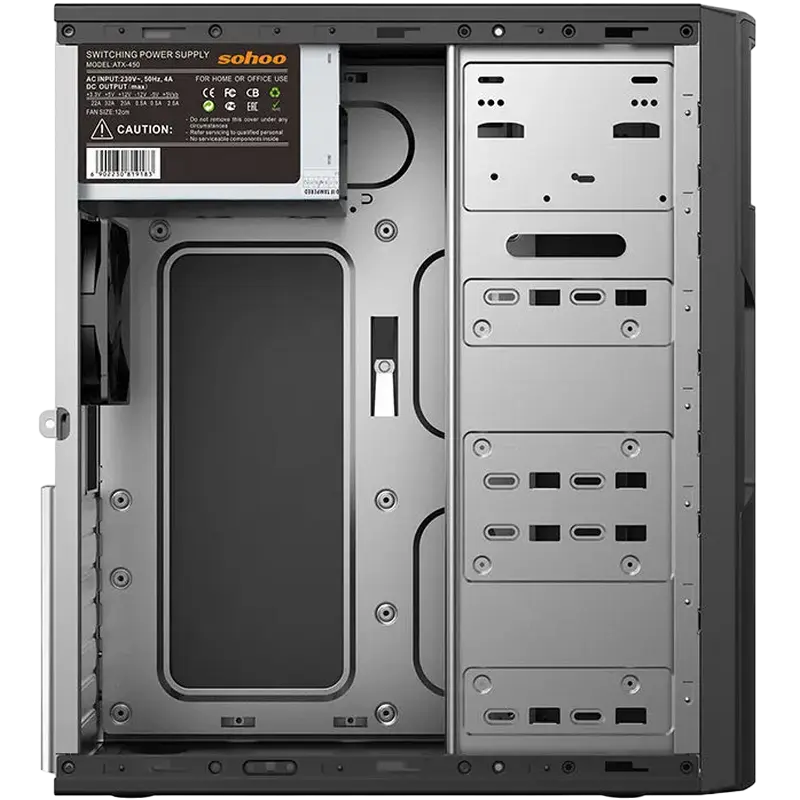 Компьютерный корпус Sohoo 2810BG Midi-Tower Черный