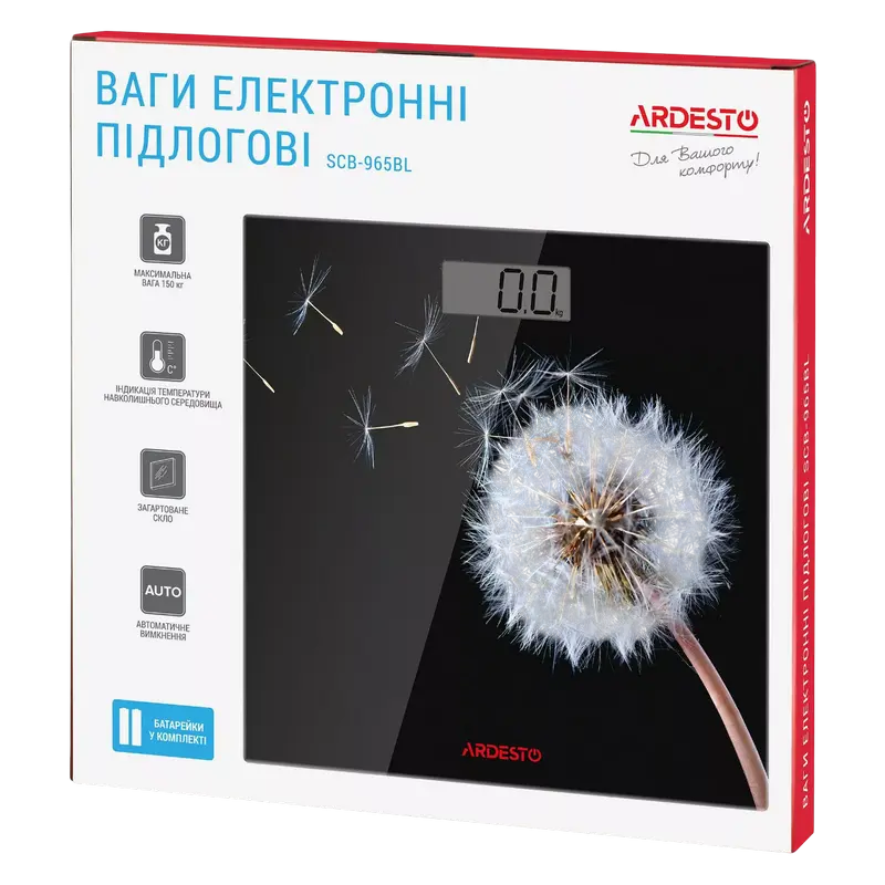 Электронные напольные весы Ardesto SCB-965BL Черный