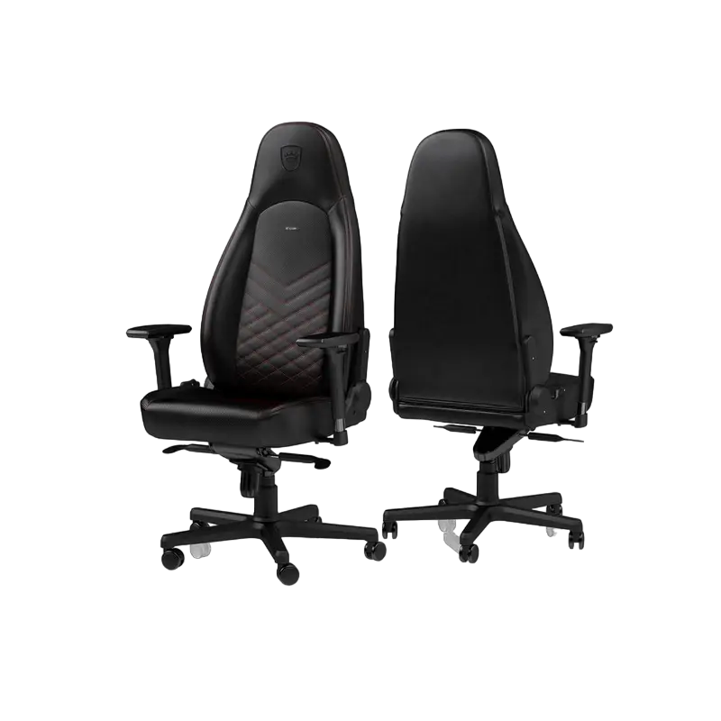 Scaun Gaming Noblechairs Icon PU Piele Negru/Rosu