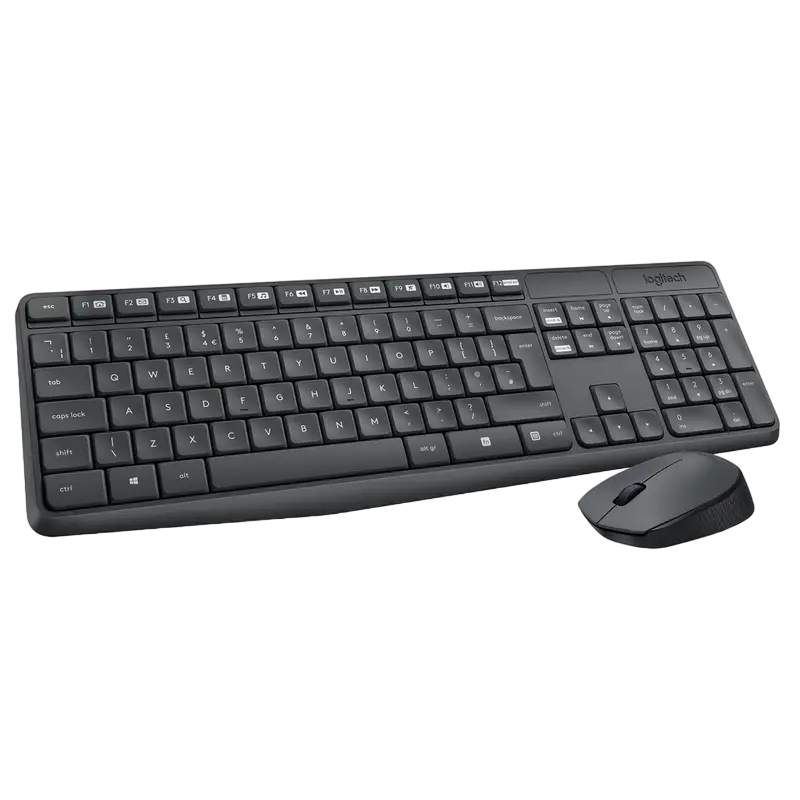 Клавиатура и мышь Logitech MK235 Мембрана Серый