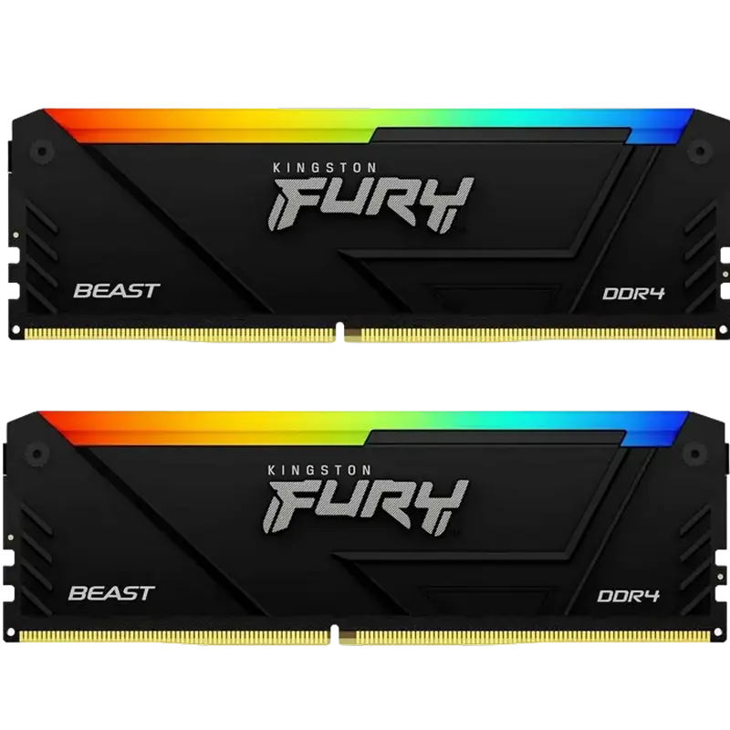 Memorie RAM Kingston FURY Beast RGB, DDR4 SDRAM, 3600 MHz, 64GB, KF436C18BB2AK2/64