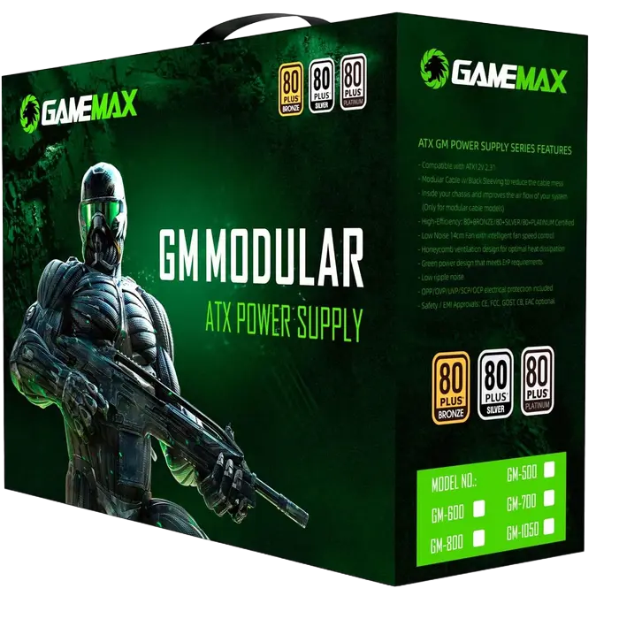 Tip Sursă Alimentare PC Gamemax GM-800 ATX Negru