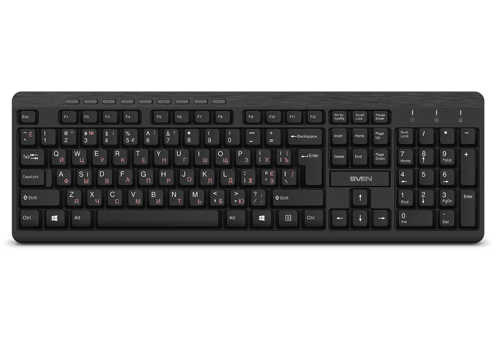 Клавиатура и мышь SVEN KB-C3400W Мембрана Черный