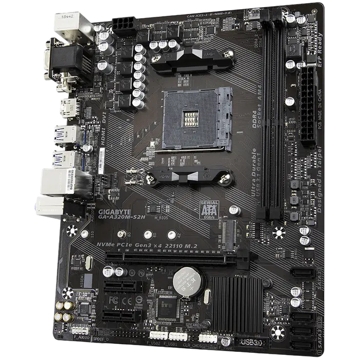 Материнская плата Gigabyte GA-A320M-S2H 1.1-3.0 AM4 Micro-ATX