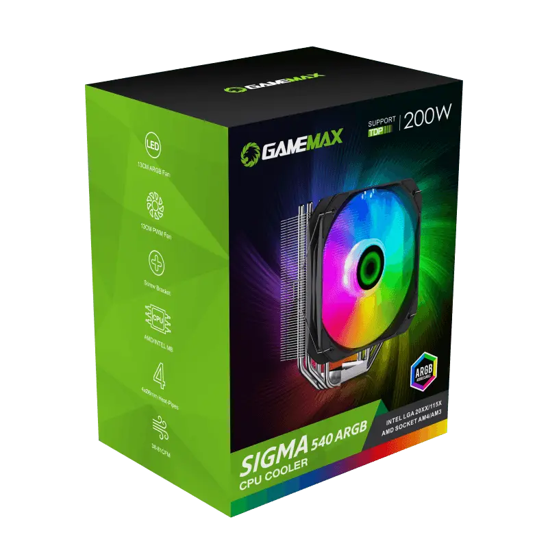 Кулер для процессора Gamemax Sigma 540 ARGB 130 mm